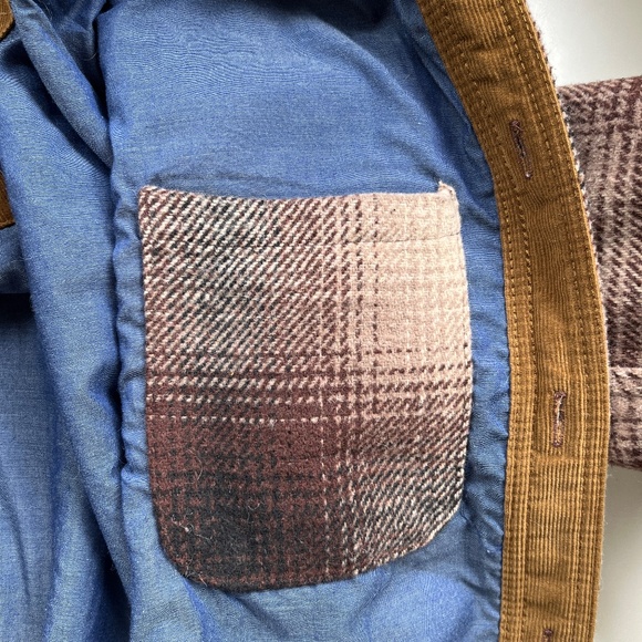 Jachs Brown Plaid Wool Blend Shirt Jacket - Picture 4 of 13